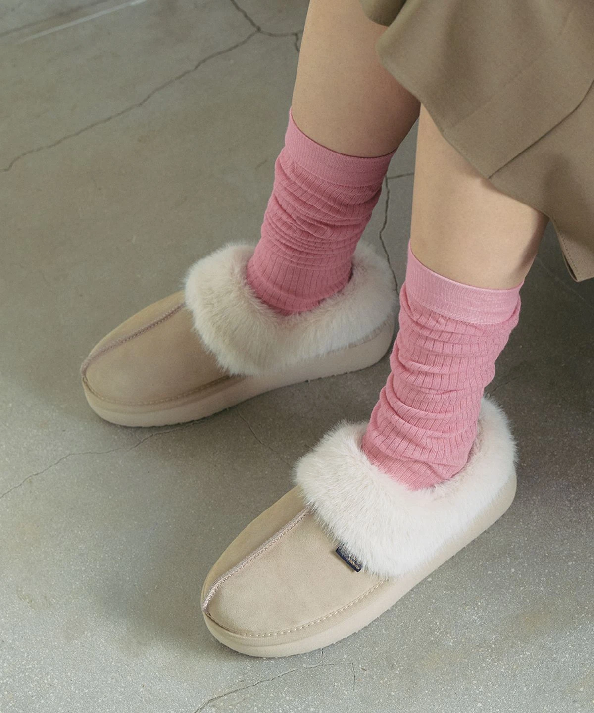 現貨rockfish CLOUDY FLATFORM FUR MULES - 5 colors