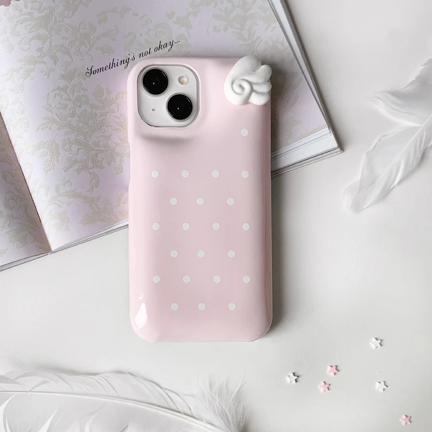 現貨 韓國LM Pink wings pastel dots case 翅膀點點手機殼 寶寶粉
