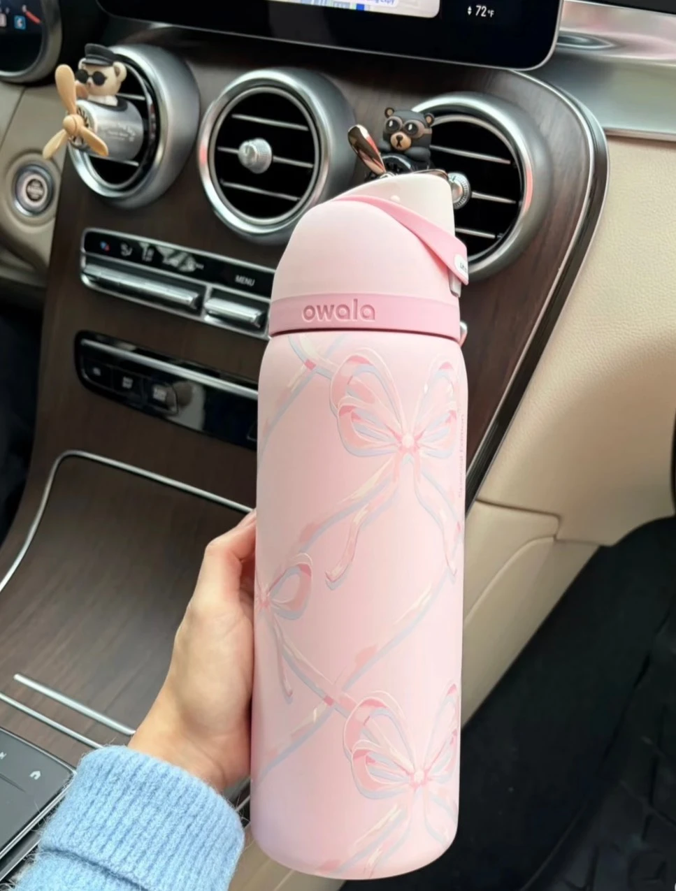現貨Owala holiday限定粉色蝴蝶結32oz