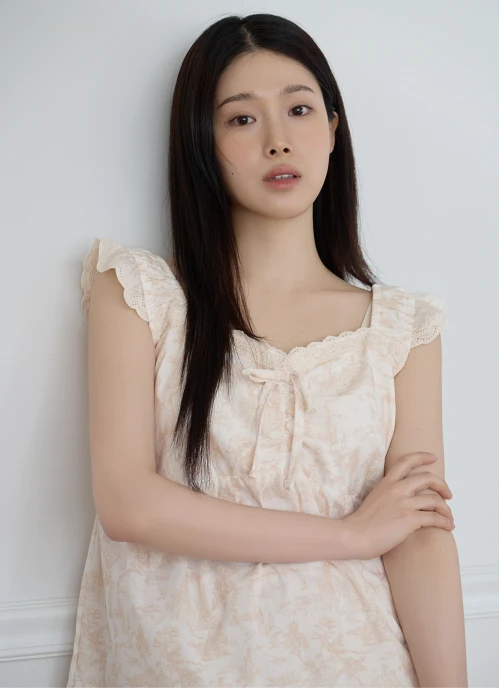 JUUNEEDU R27 蕾絲無袖睡衣套裝（4色）