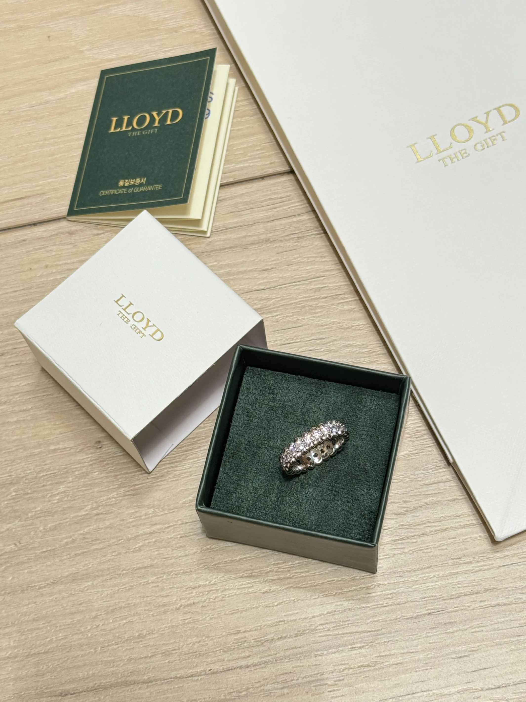 現貨Lloyd滿鑽總裁夫人純銀戒指💍