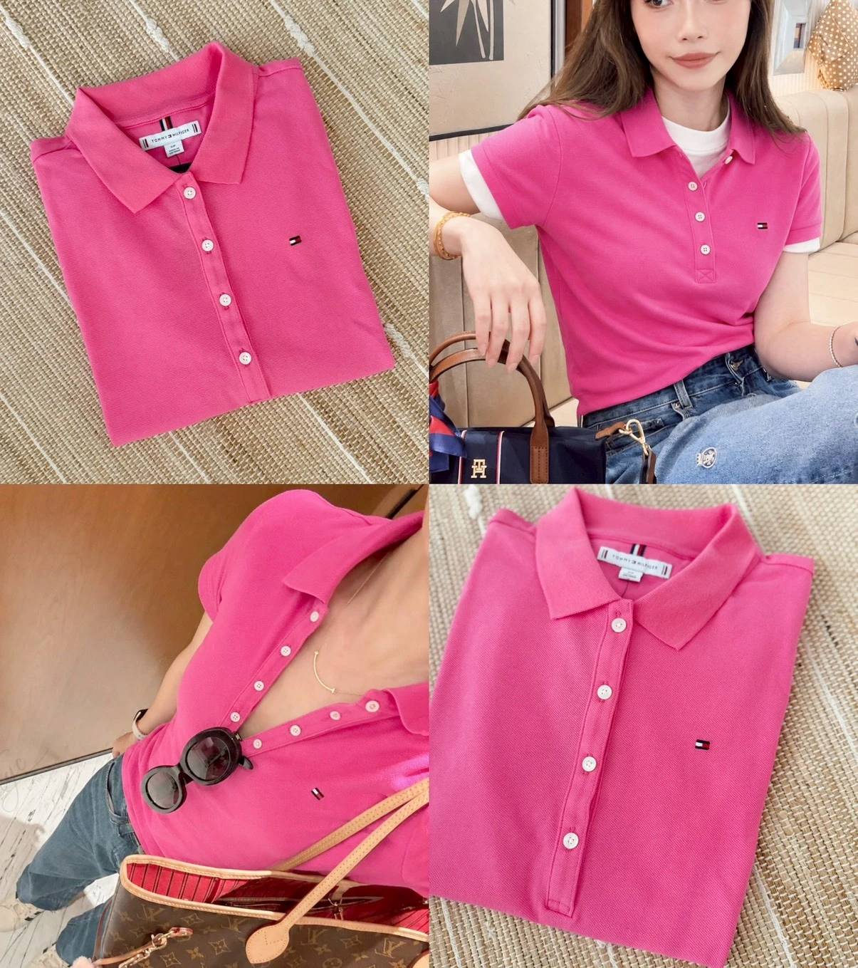 🇨🇦 Tommy Hilfiger 刺繡 Logo 棉質超親膚Polo衫 - 女款