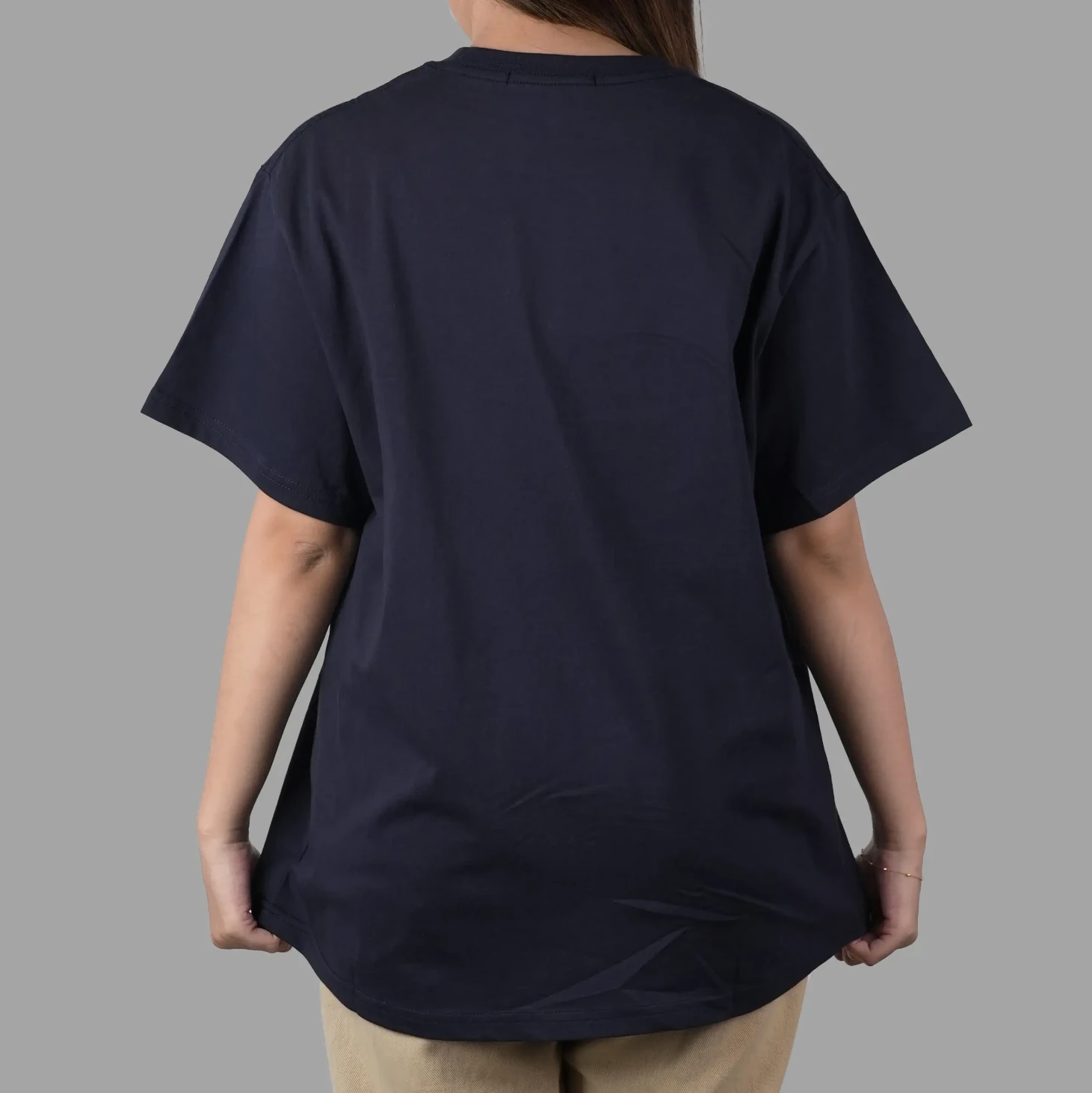 Mardi Mercredi Tshirt Flowermardi_Navy Lemon 一般款短袖 深藍底黃花