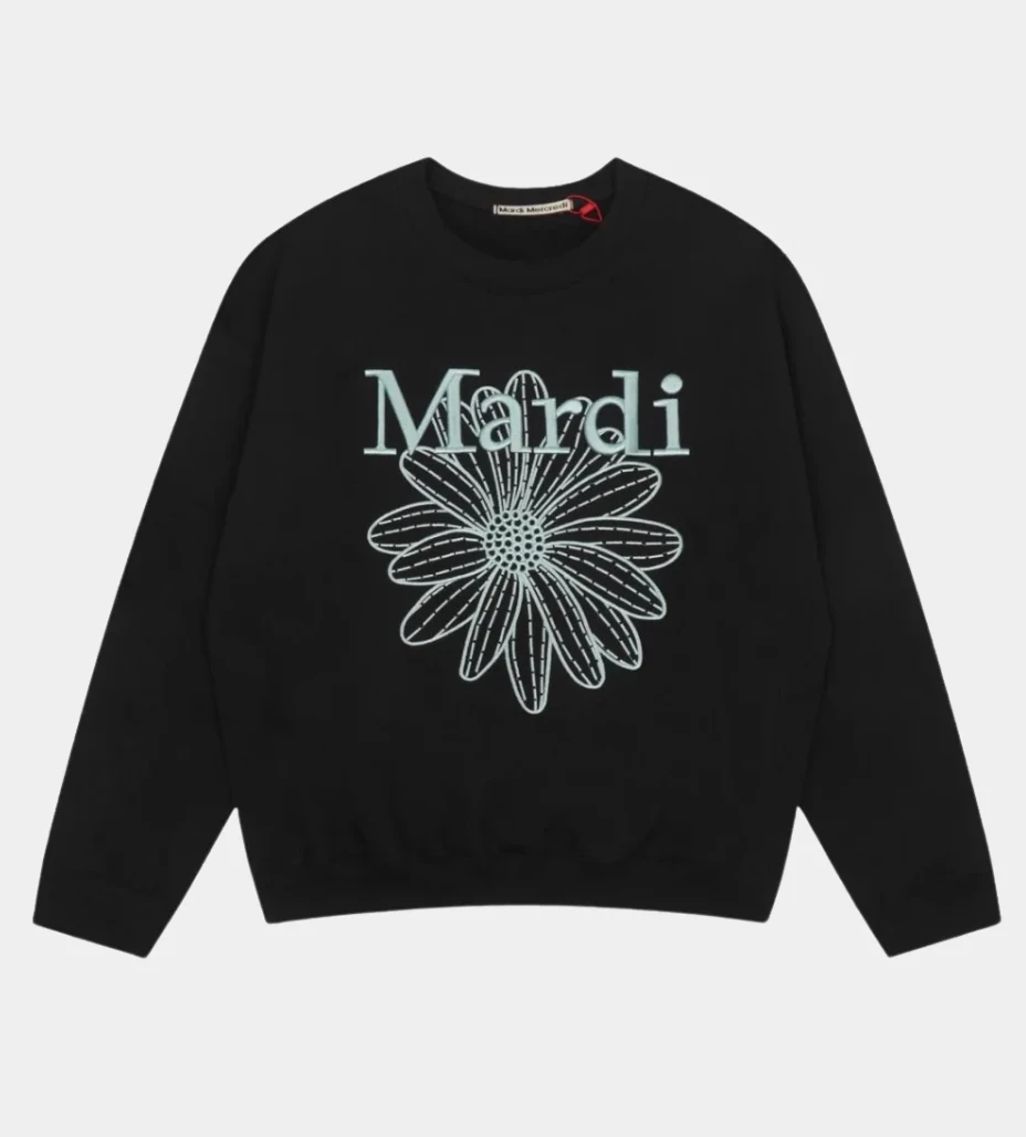 Mardi Mercredi SWEATSHIRT FLOWERMARDI Black Mint
