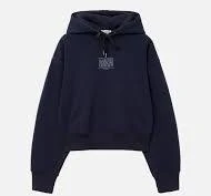 現貨 marithe新款經典LOGO連帽Ｔ＿海軍藍Ｍ