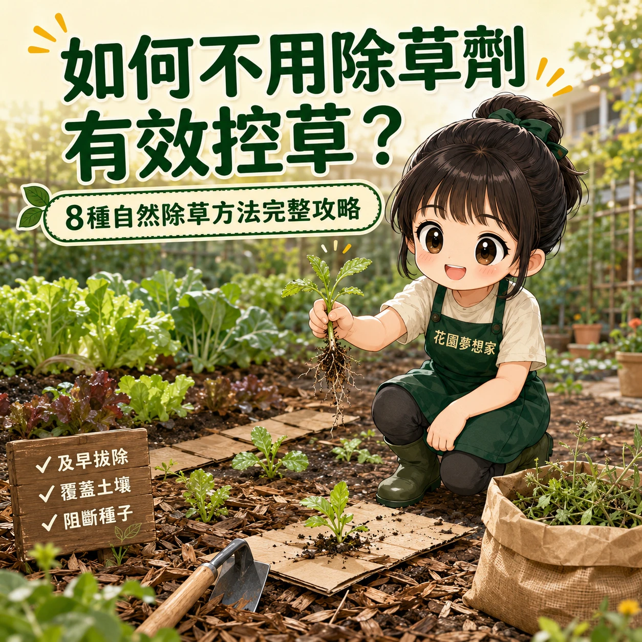 如何不用除草劑有效控草？8種自然除草方法完整攻略｜花園夢想家