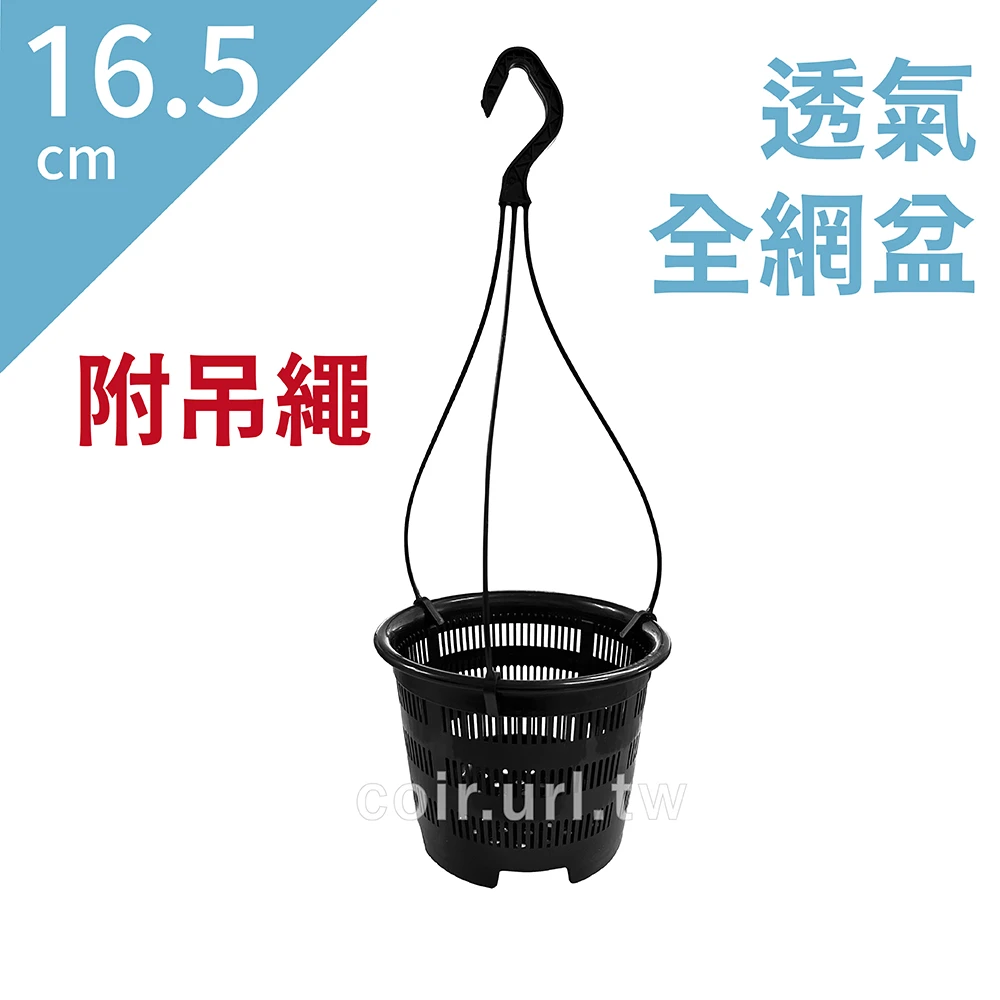 16.5cm透氣全網盆(附吊繩)蘭花吊盆
