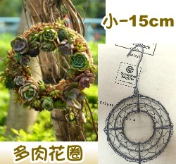 多肉花圈-鐵線花環(小)