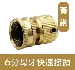 【快拆系列】黃銅6分母牙快速接頭