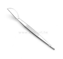 [盆栽工具]白鋼泥鏟半刮匙鑷子（刮刀鋪面兩用夾）