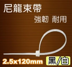 尼龍束帶、紮線帶(2.5*120mm)100條/包
