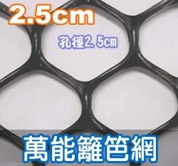 2.5cm孔目籬笆網-黑色
