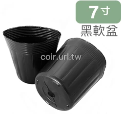 7寸栽培育苗軟盆D21xH21cm(黑)100個/組