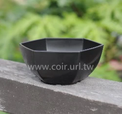 19.5cm六角仿瓷淺盆 高8.5cm