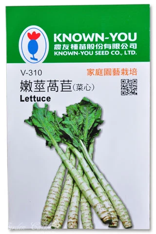 嫩莖萵苣(菜心)~Lettuce~種子