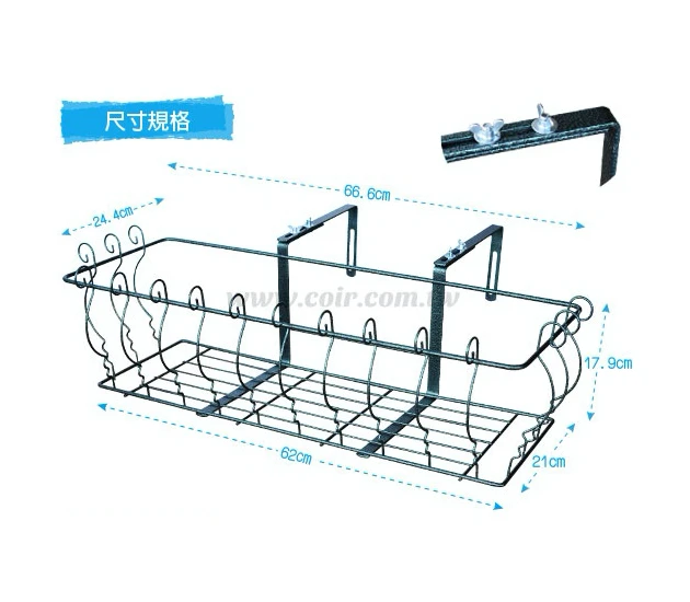 2尺歐式造型陽台架-伸縮調整型(11~27cm)