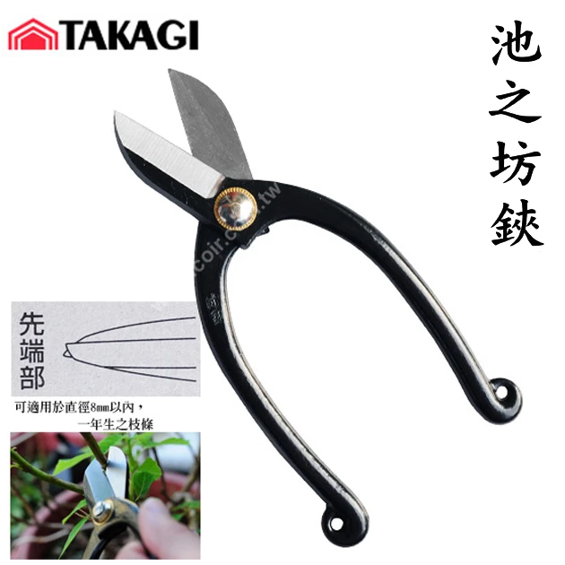 TAKAGI-村國-池之坊鋏165mm-切8mm枝條