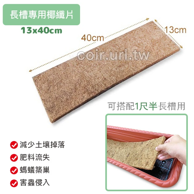 長槽專用椰纖片(13x40cm)/1片