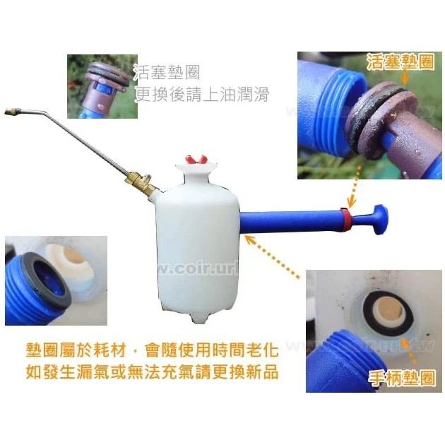 墊圈耗材1組(活塞+手柄)(超強氣壓噴霧器專用)