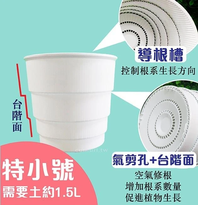 5寸(15cm)圓階控根盆.透氣花盆