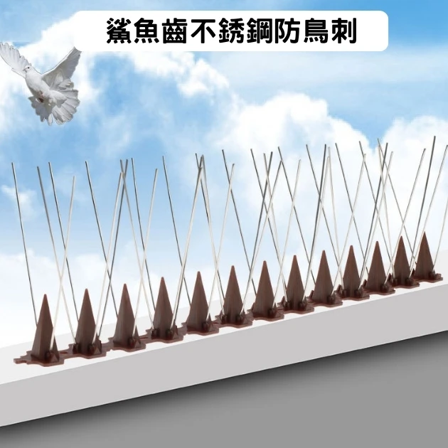 鯊魚齒不銹鋼防鳥刺-38+13刺驅鳥神器