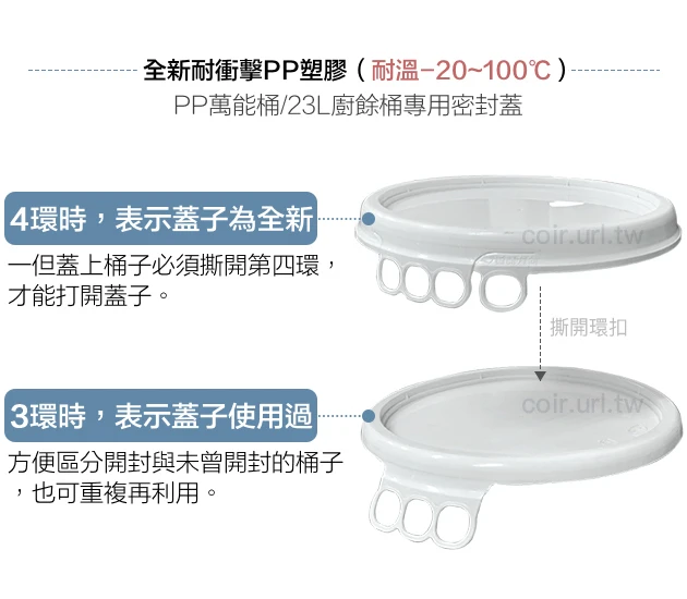 PP桶專用四環密封蓋子（全新可密封鎖）