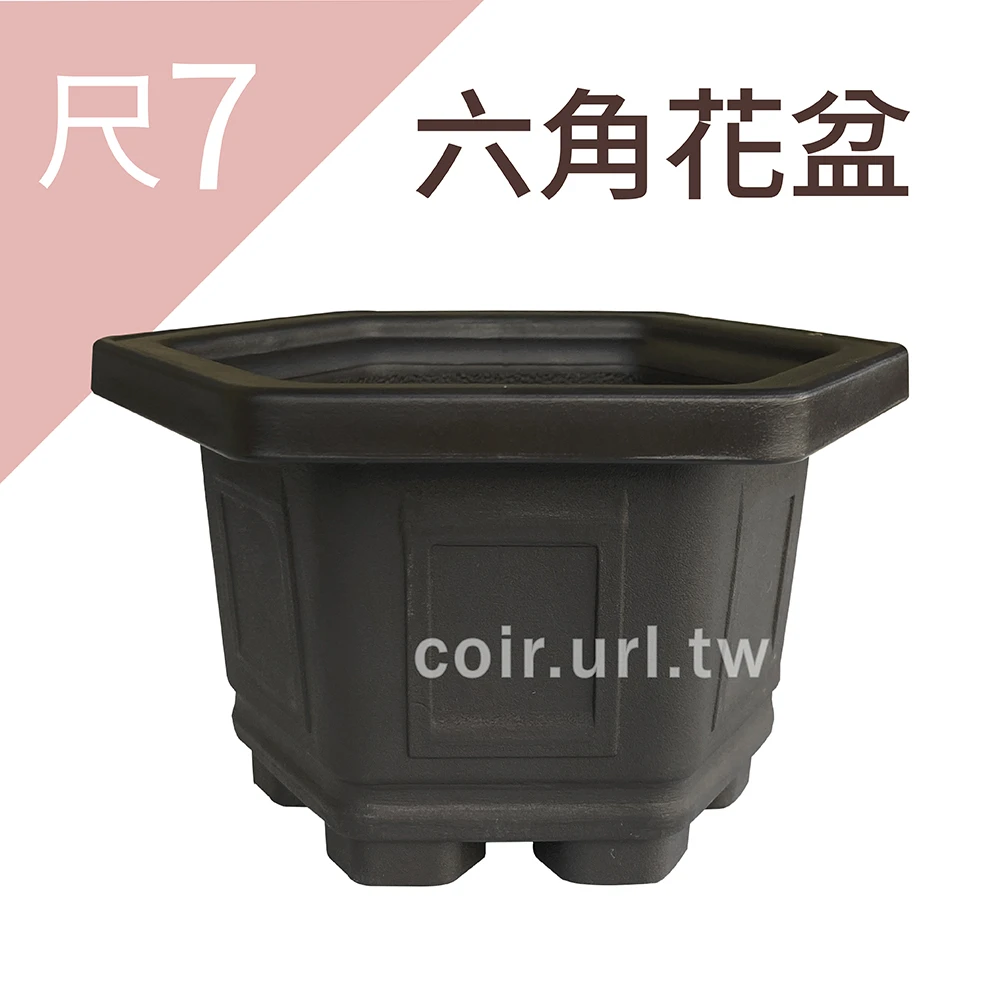 1尺7(53cm)六角花盆-忠興 高38cm