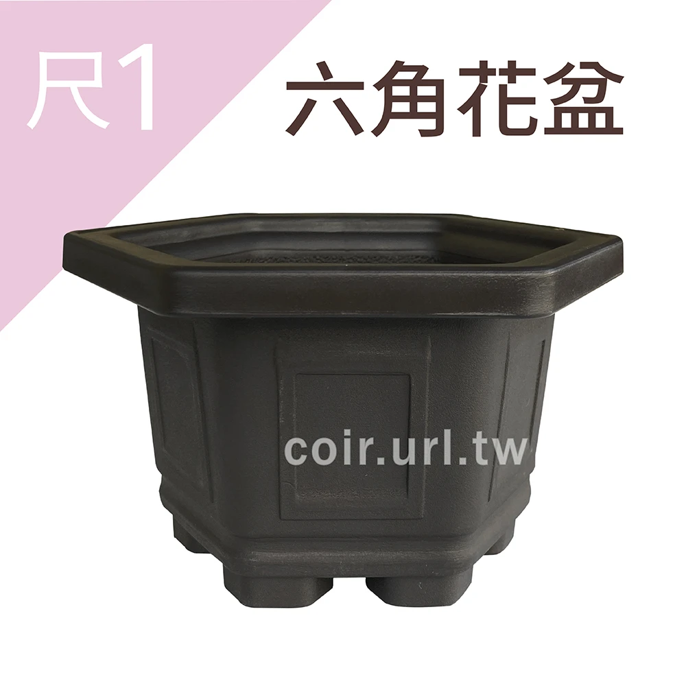 尺1(33cm)六角花盆-忠興 高21cm
