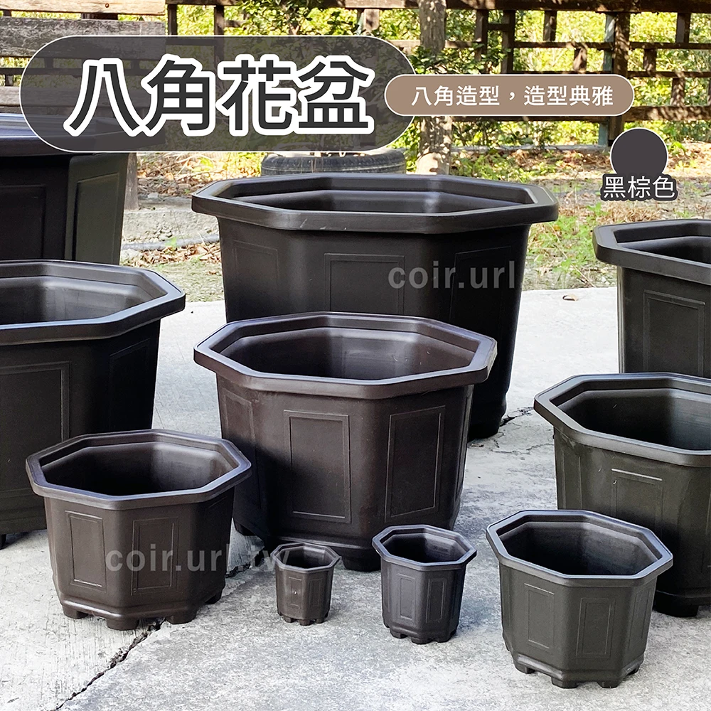 9寸(27.4cm)八角花盆-忠興高17.7cm 花園夢想家