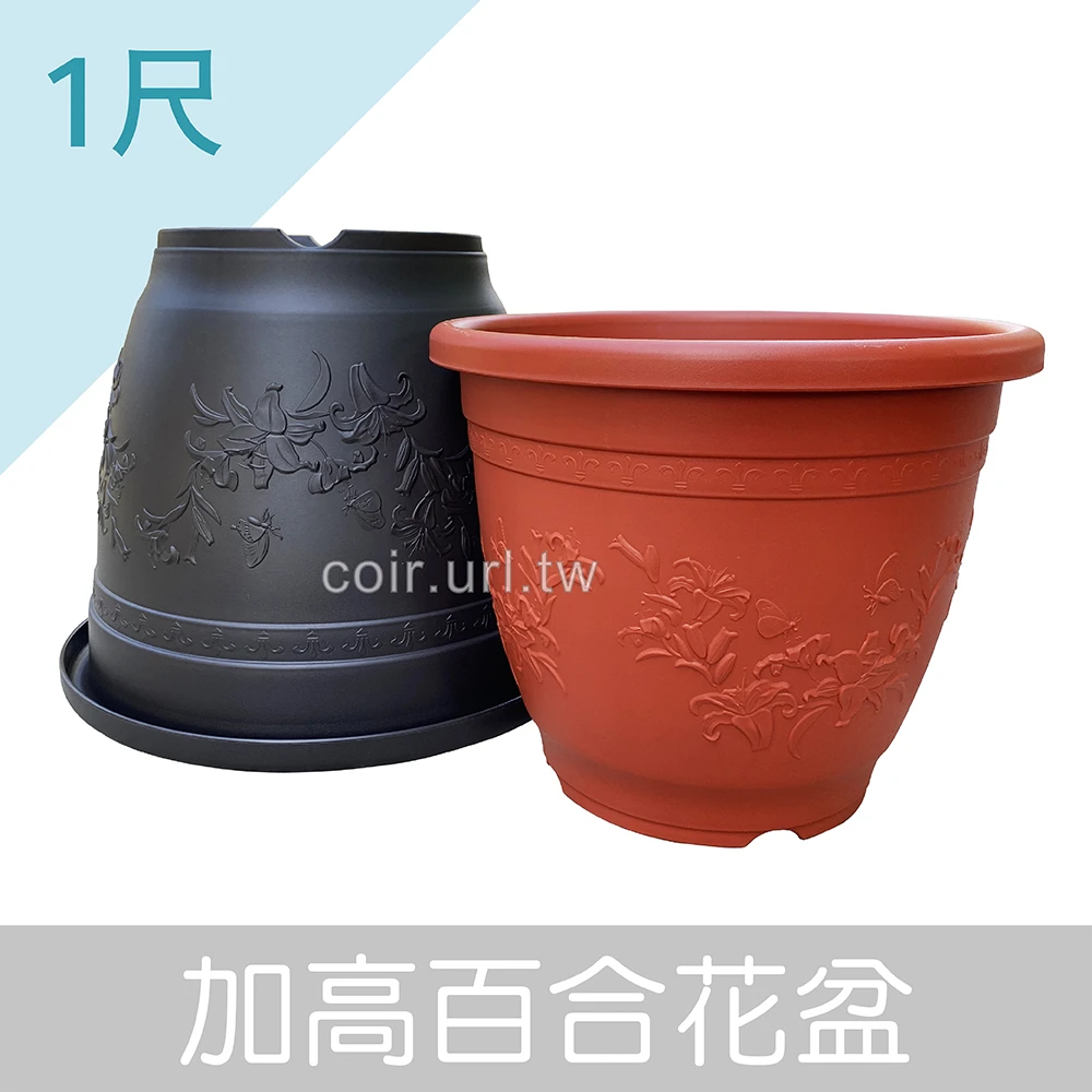 1尺(30cm)加高百合花盆 高25cm