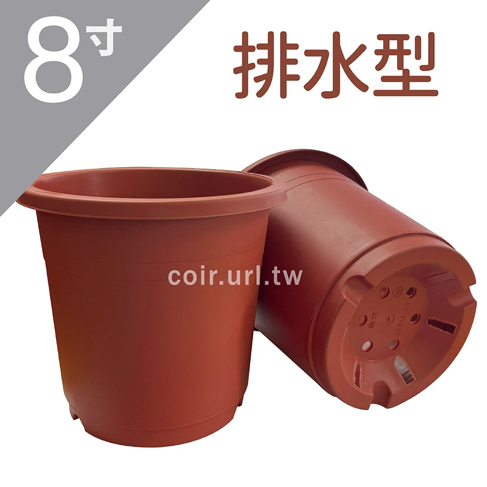 8寸(23.5cm)排水型栽培盆(有盆緣)
