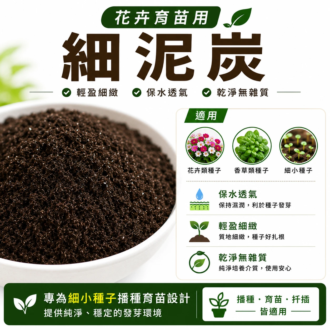 荷蘭花卉育苗專用泥炭介質 1公升