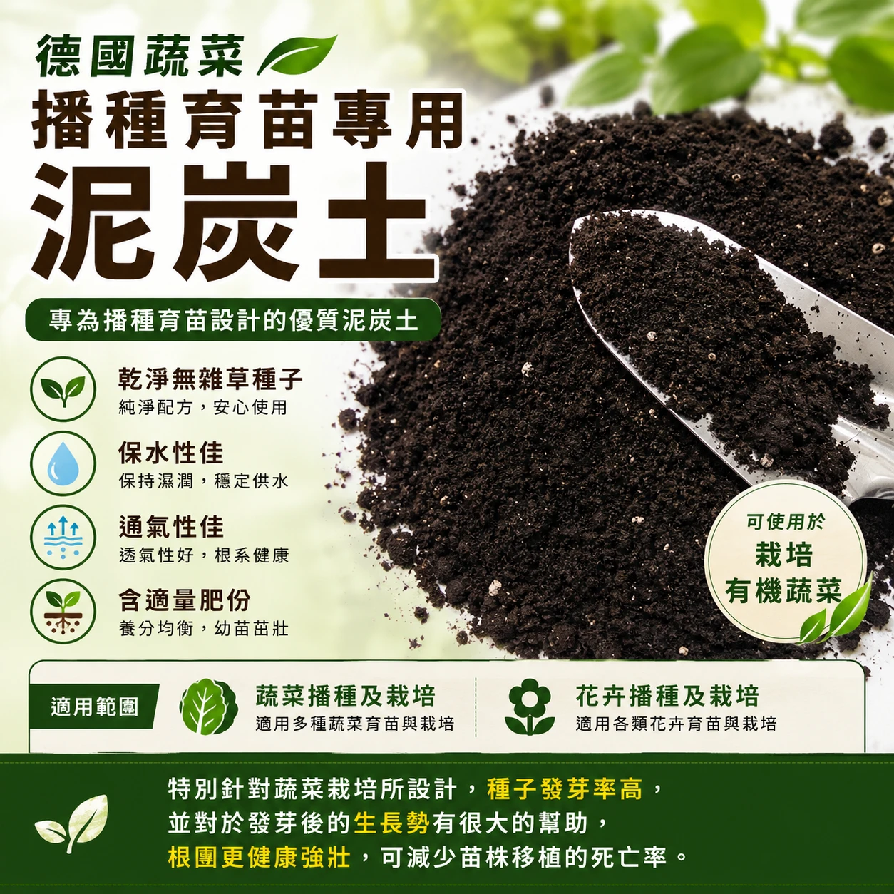 德國蔬菜播種育苗專用泥炭土