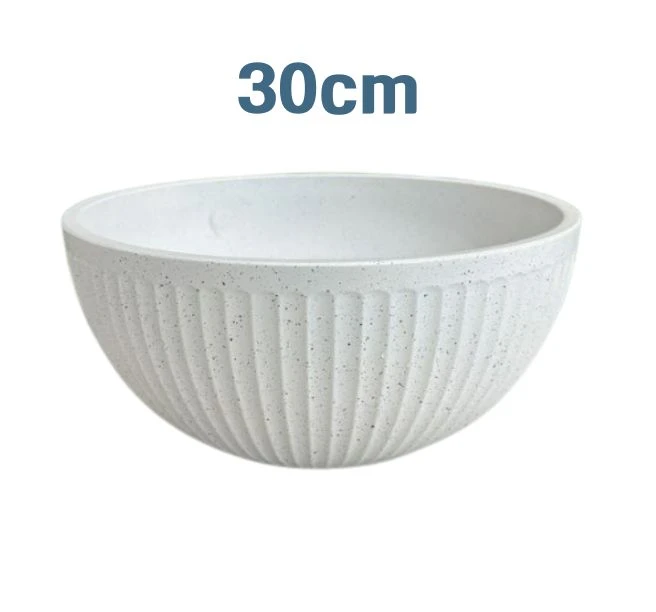1尺(30cm)超厚仿石磨砂淺盆 無洞水生植物盆