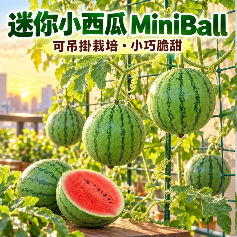 迷你小西瓜種子「MiniBall」可吊掛栽培 miniWatermelon