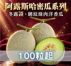 阿露斯洋香瓜「冬露詩」甜瓜種子 耐低溫-網紋綠肉哈密瓜