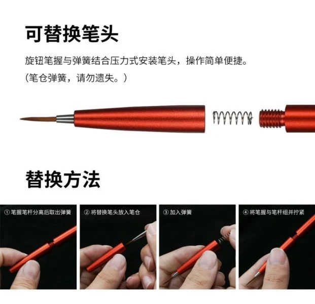 DSPIAE 迪斯派 AT-FB03 鋁合金換頭面相筆-灰