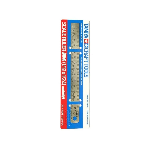 TAMIYA 田宮 150mm不銹鋼尺 1/12&24比例 #74025