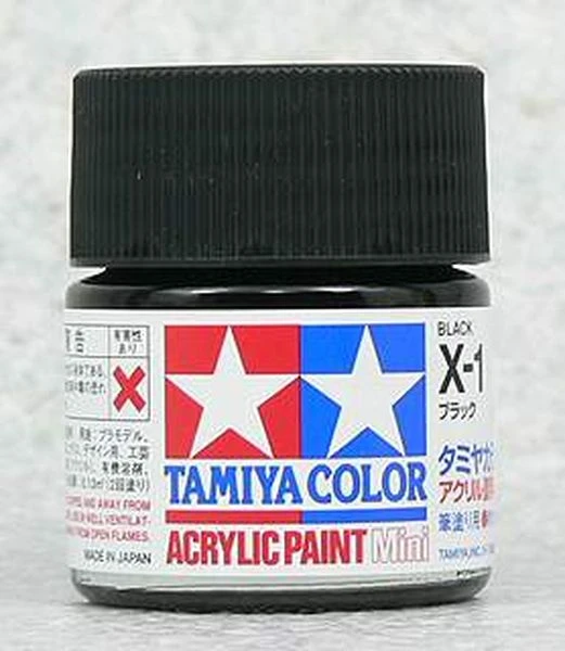 TAMIYA 田宮 水性 X-1 亮光 黑色 Black 10ml