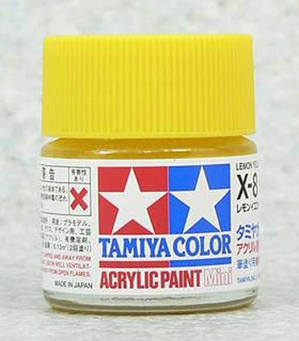 TAMIYA 田宮 水性 X-8 亮光 檸檬黃 Lemon Yellow 10ml