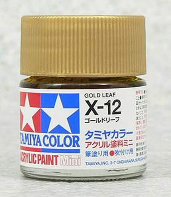 TAMIYA 田宮 水性 X-12 亮光 金色 Gold Leaf 10ml