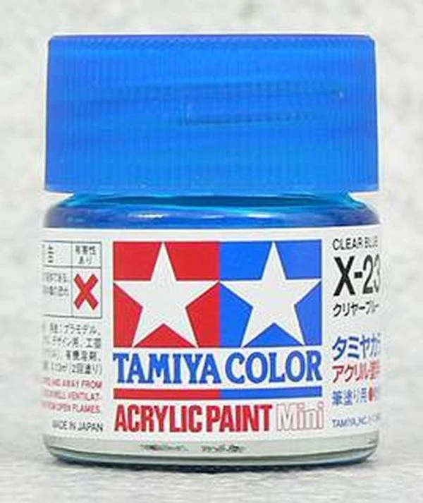 TAMIYA 田宮 水性 X-23 亮光 透明藍 Clear Blue 10ml
