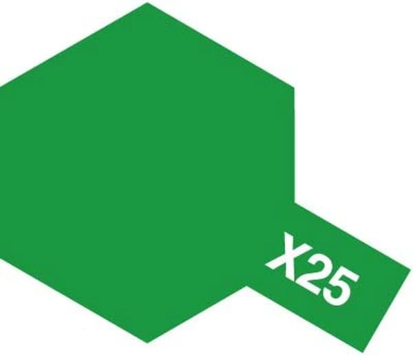 TAMIYA 田宮 水性 X-25 亮光 透明綠 Clear Green 10ml