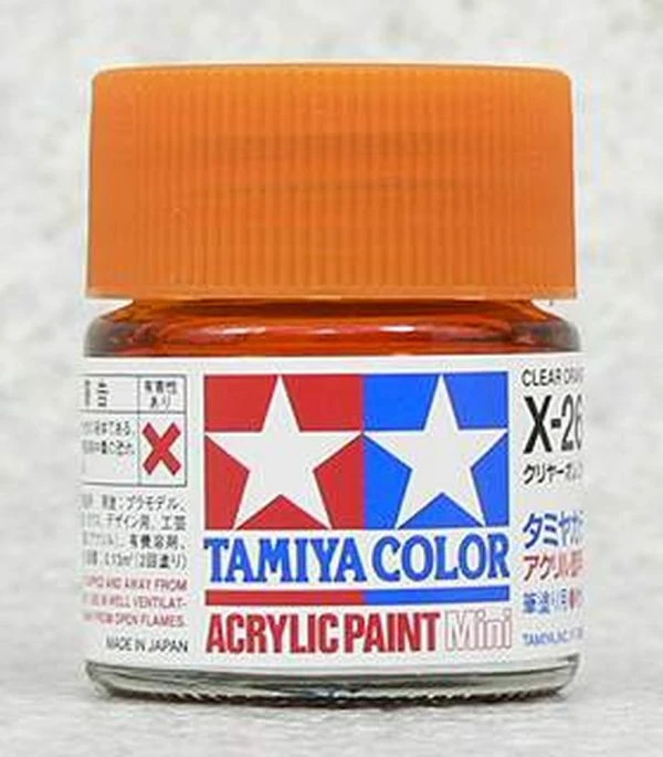 TAMIYA 田宮 水性 X-26 亮光 透明橘 Clear Orange 10ml