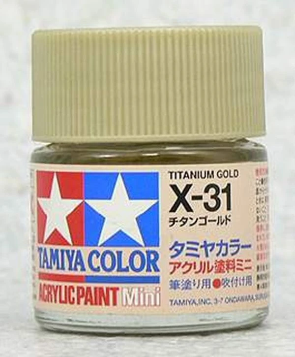 TAMIYA 田宮 水性 X-31 亮光 鈦金 Titanium Gold 10ml