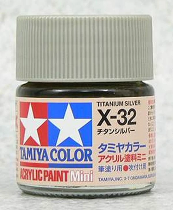 TAMIYA 田宮 水性 X-32 亮光 鈦銀 Titanium Silver 10ml