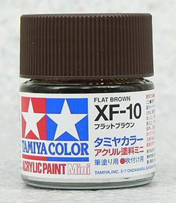 TAMIYA 田宮 水性 XF-10 消光 棕色 Flat Brown 10ml