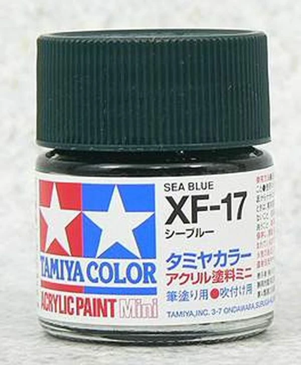 TAMIYA 田宮 水性 XF-17 消光 海藍 Sea Blue 10ml