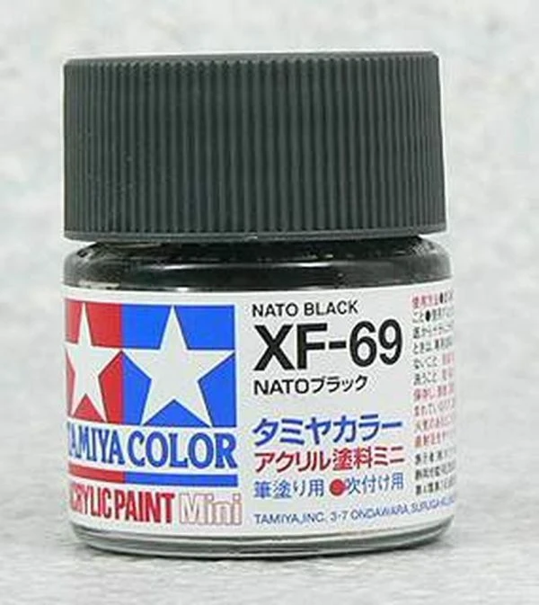 TAMIYA 田宮 水性 XF-69 消光 聯軍黑 Nato Black 10ml