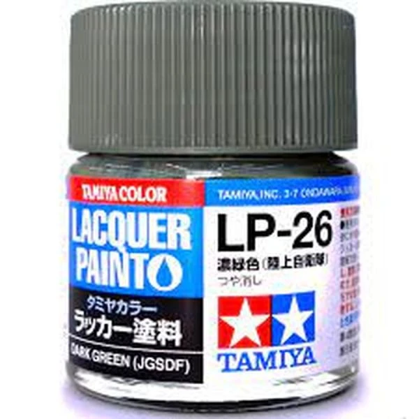 TAMIYA 田宮 硝基 LP-26 消光 陸上自衛隊消光濃綠色 Dark Green（JGSDF） 10ml